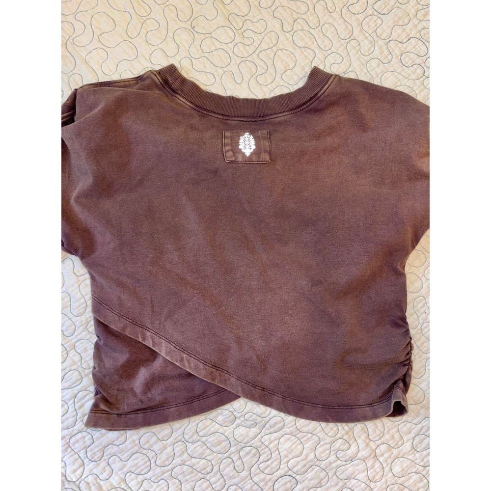 Free People Movement Crossover Top Dark Espresso Brown Size Medium - Picture 5 of 6